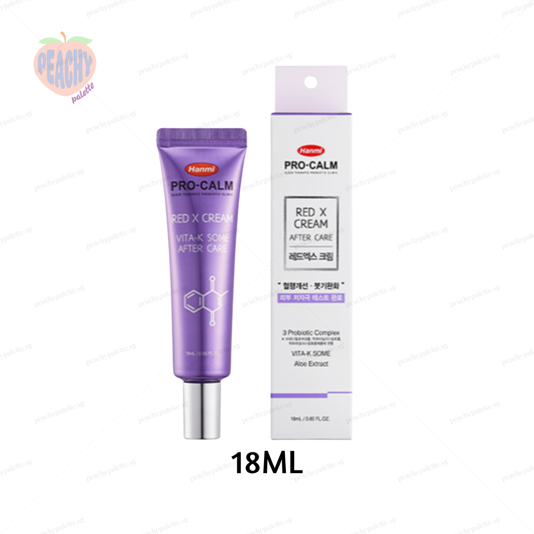 [HANMI] pro-calm red x cream 18ml – 3% vitamin k, dark circle care & puffiness soothing after-care