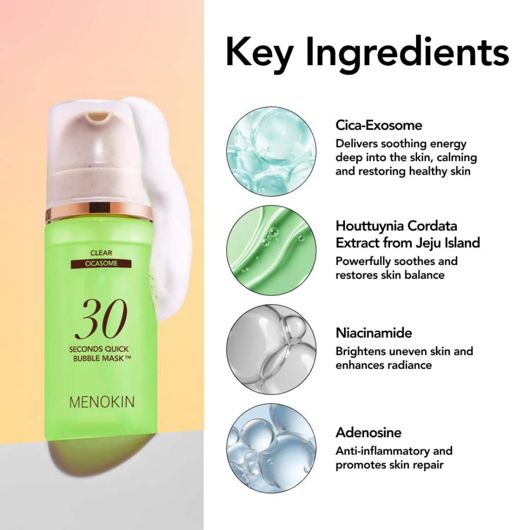 MENOKIN - CLEAR 30 Seconds Quick Bubble Mask(95ml)