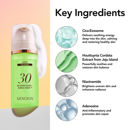 MENOKIN - CLEAR 30 Seconds Quick Bubble Mask(95ml)