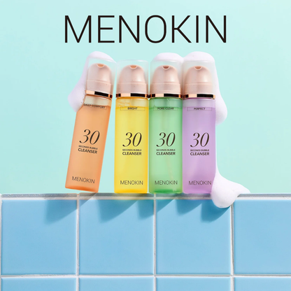 MENOKIN - 30 Sec Cotton Bubble Cleanser 150ml, Low pH Gentle Double Facial Cleanser