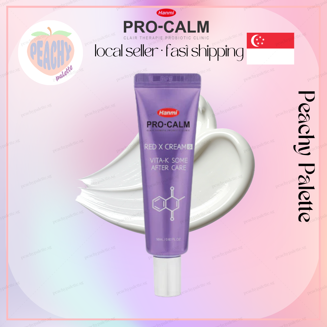 [HANMI] pro-calm red x cream 18ml – 3% vitamin k, dark circle care & puffiness soothing after-care