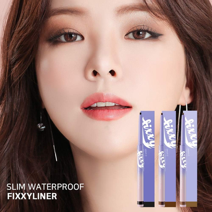 PEACH C Slim Waterproof Fixxyliner - Eyeliner 3 Colours no smudge korean beauty 2mm slim tip