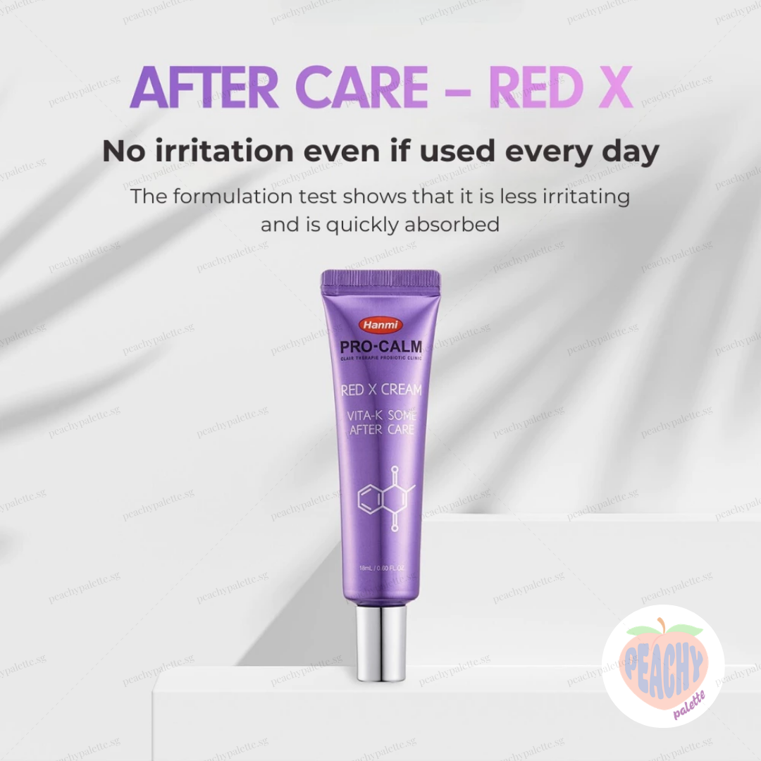 [HANMI] pro-calm red x cream 18ml – 3% vitamin k, dark circle care & puffiness soothing after-care