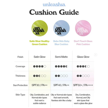 Unleashia Babe Blue Cushion Foundation SPF40 PA++