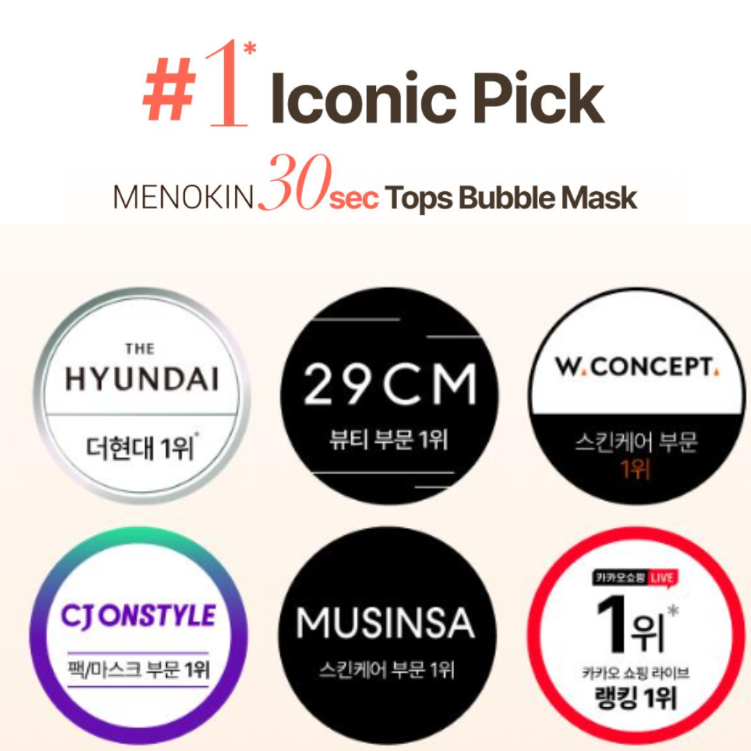 MENOKIN - CLEAR 30 Seconds Quick Bubble Mask(95ml)