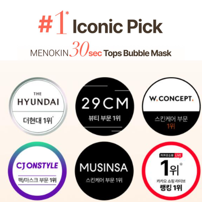 MENOKIN - CLEAR 30 Seconds Quick Bubble Mask(95ml)