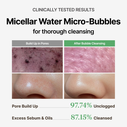MENOKIN - 30 Sec Cotton Bubble Cleanser 150ml, Low pH Gentle Double Facial Cleanser