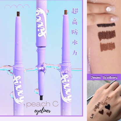 PEACH C Slim Waterproof Fixxyliner - Eyeliner 3 Colours no smudge korean beauty 2mm slim tip